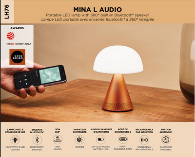 Lexon Mina L Audio, kaiutin/valaisin