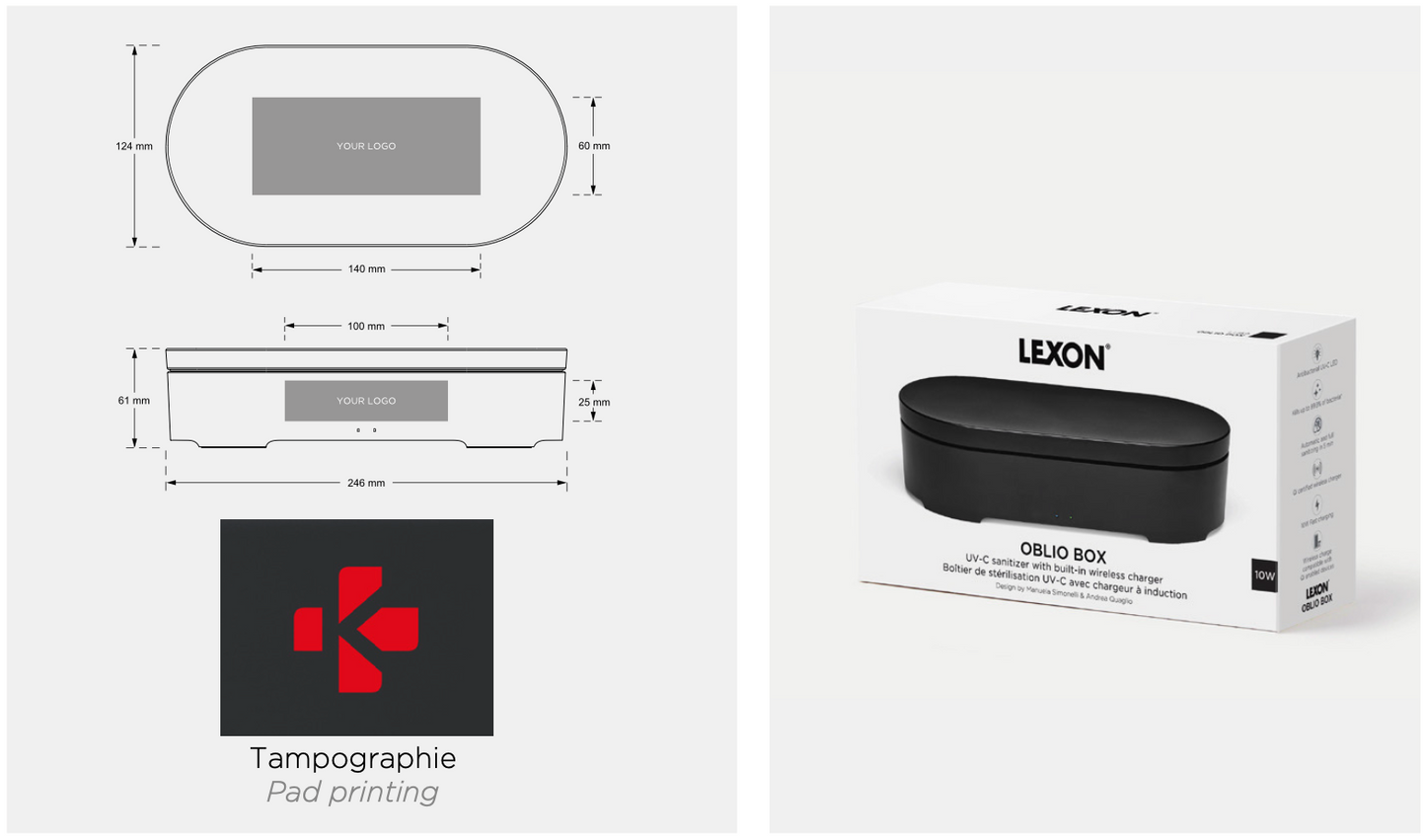 Lexon Oblio Box UV-C puhdistaja