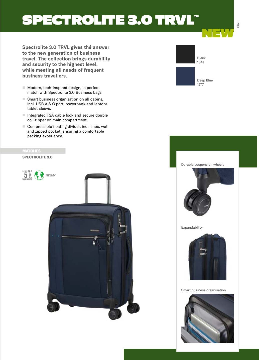 Samsonite Spectrolite 3.0. TRVL - matkalaukut