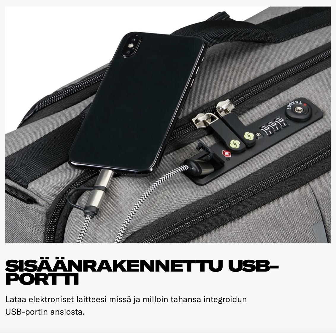 Samsonite Securipak matkakassi pyörillä