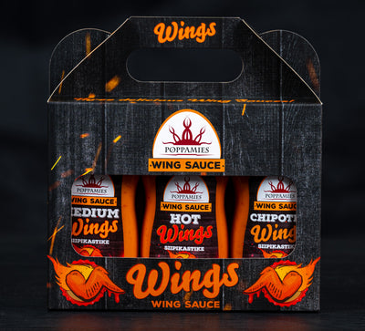 Poppamies Wings-kastikkeet 3-pack